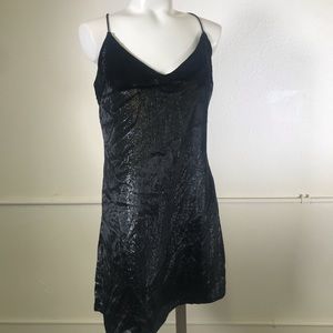 TopShop Glitter Velvet Mini Slipdress